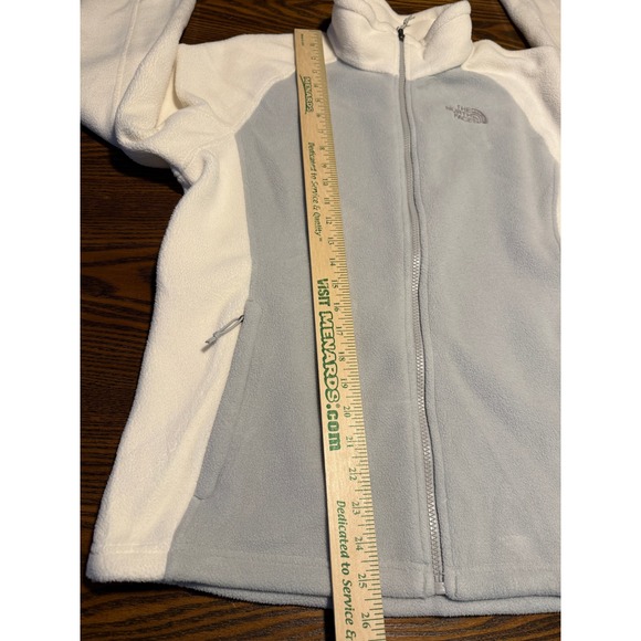 The North Face Fleece Jacket Womens L G Cream Gray Zip Up Outdoor Warm - Picture 8 of 16